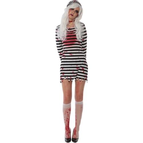 Hot Selling Adult Sexy Prisoner Costumes 3S1719 Free Shipping Fashion Halloween Adult Fancy Dress