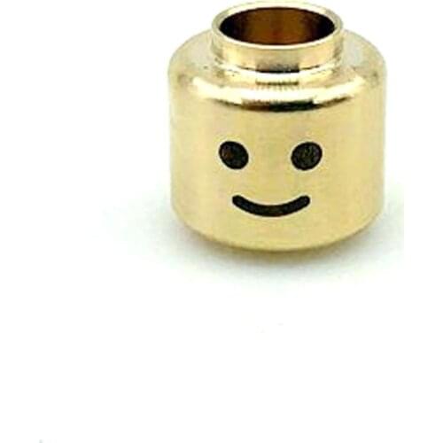 Outdoors DIY Tools EDC Brass Cylindric Smiling Face Knife Beads Lanyard Pendants Key Rings Accessories