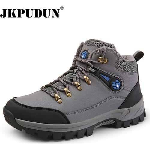 Classic Winter Mens Boots Plush Warm Mens Snow Boots Designer Sneakers Outdoor Waterproof Mens Ankle Boots Brand Mans Footwear