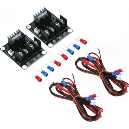2pcs 3D Printer Hotbed Heating Controller Heated Bed Power Expansion MOSFET MOS Module Compatible for Anet A8 A6 A2 3D Printer