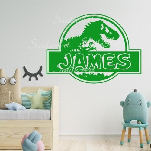 Creative Custom Jurassic Park Waterproof Wall Stickers Wall Art Decor For Kids Rooms Decoration Removable Decor Wall Decals