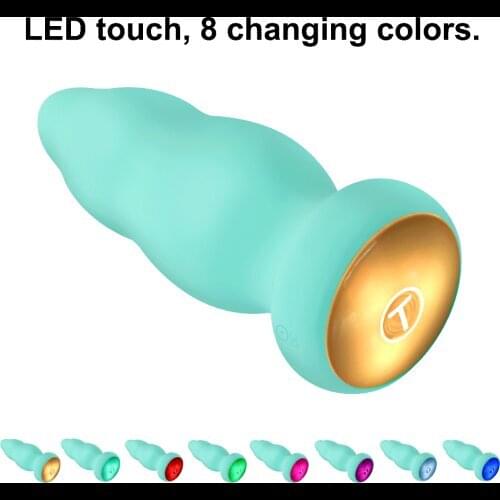 Colorful LED Sex Anal Vibrator Prostate Massager Anal Beads Vibrator Charging G Spot Vibrator Sex Toys Masturbator for Women Men
