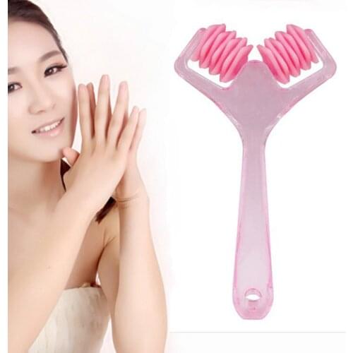 Slimming Chin Massage/Irregular feather wheel design chin massage wheel/ Face Vibration Facial Beauty Roller /Massager Stick