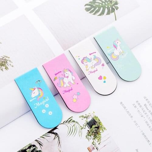 Kawaii Pink Pather Magnetic Book Markers Mini Cute Magnet Bookmarks For Books Paperclip Teacher Gift Stationery School Supplies