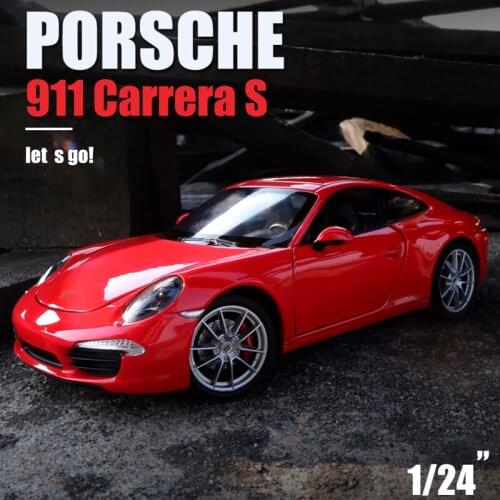 Welly 1:24 Porsche 911 CARRERA S alloy car model Diecasts & Toy Vehicles Collect gifts Non-remote control type transport toy