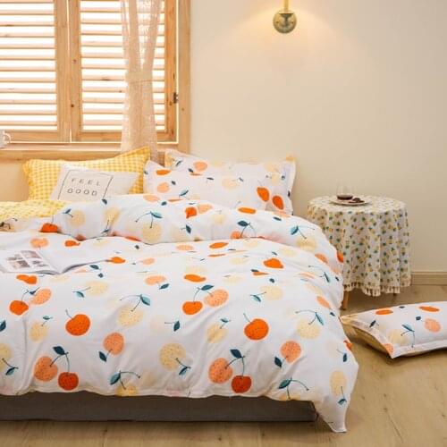 Pastoral Bedding Set,Duvet Cover Set With Pillowcase 210x210,Quilt Cover 220x240,Cherry pattern King Size Blanket cover,2020