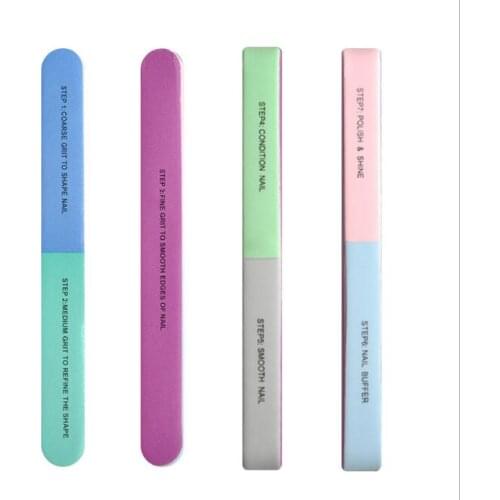 240Pcs/Lot Manicure Seven Side Polishing Strip Multi Side Bread Edge File Polishing Rubbing Grinding Nails Nail File HA2187