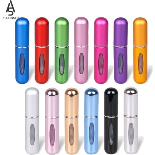5ML Perfume Spray Bottle Portable Refillable Glass Bottle Empty Cosmetic Containers Travel Aluminum Perfume Atomizer Container