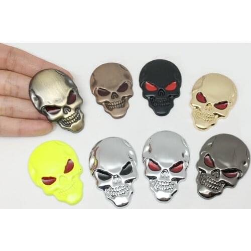 Car styling 3D metal The Punisher Skull Emblem Badge car sticker for Audi Chevrolet Golf Polo Opel Toyota Mazda Nissan Hyundai