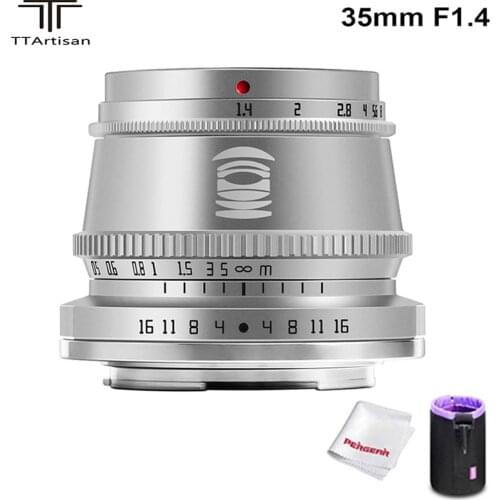 TTArtisan 35mm F1.4 APS-C Manual Focus Fixed Lens for Sony E Mount / Fujifilm M4/3 Mount Cameras A9 A7III A6600 A6400 X-E1 X-E2