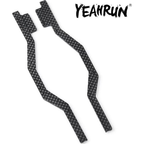 YEAHRUN Carbon Fiber Extension Chassis Frame Rails for Axial SCX24 90081 AXI00001 AXI00002 1/24 RC Crawler Car Upgrade Parts