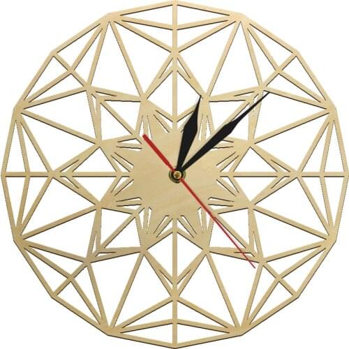 Home Decoration Arabesque Wooden Wall Clock Living Room Quiet Sweep Quartz Clock Modern Rustic Wall Decor Housewarming Gift