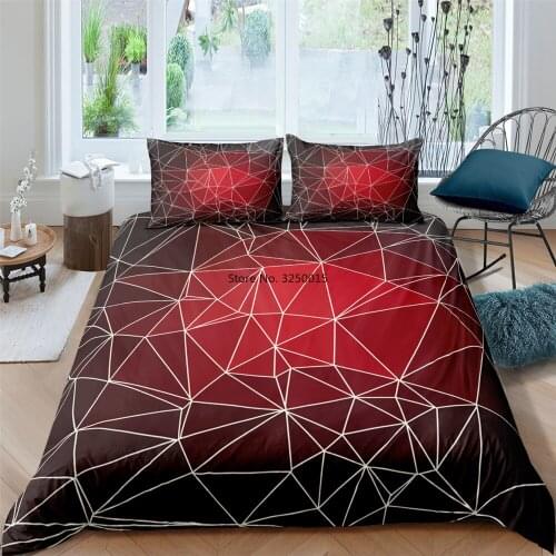 High Quality Duvet Cover Queen Geometric Bedding Set 3D Bed Set Girls Full Size Bed Comforter Cover Sets Twin Quilt Cover Unisex