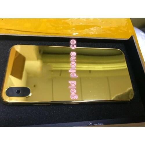 24ct real gold plated housing back for Phone X XS Phone Cover Casing replacement housing with custom logo