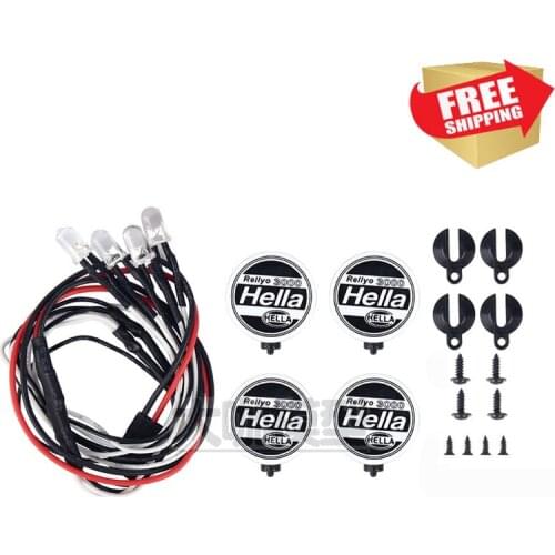 RC Parts searchlight Hella simulation round lampshade headlight spotlight for Axial SCX10 D90 trax TRX4 option parts
