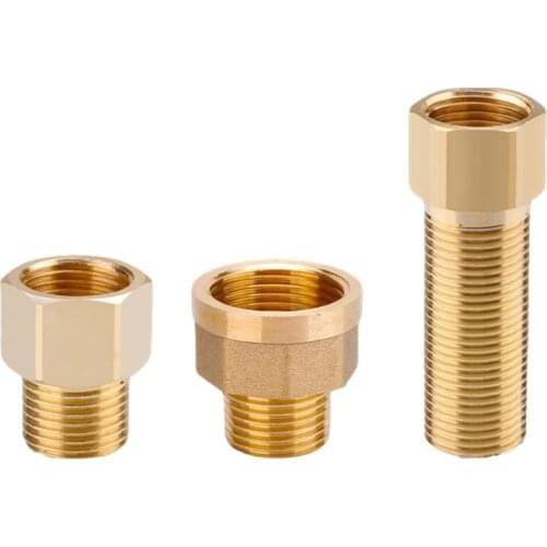 1 Pcs 1/2''3/4''1'' Inch Brass Copper Variable Diameter Inner Outer Wire Male Thread Hexagon Joint Water Pipe Fittings Adapter