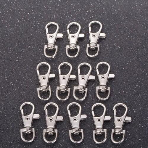10pcs Lobster Clasp Swivel Snap Hooks Silver Color Gog Buckle Clasp Connector for Keyring Key Holder Diy Keychain Accessories