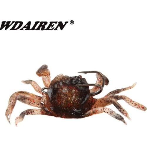 3pcs/lot 34.5g Soft Fishing Lures Artificial Bait Crab with Sharp Hooks, Jigging Lure Sea Creature Tackle Bionic Fake Bait set