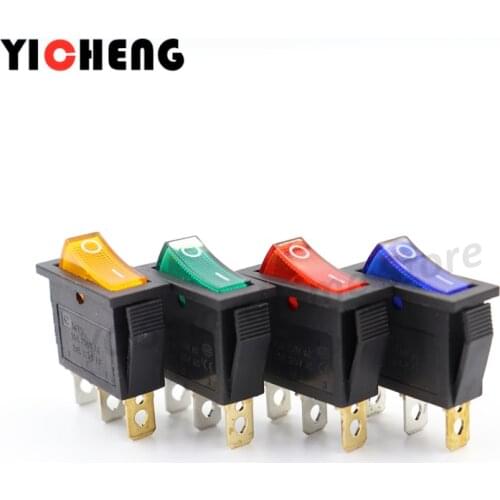 4Pc rocker switch, three-leg rocker switch, led light тумблер лодка