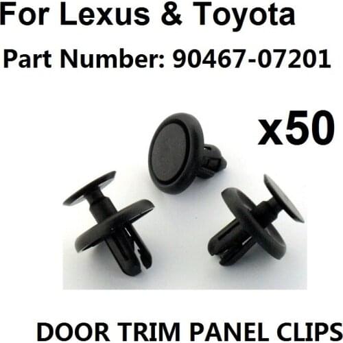 50x Plastic Trim Clips For Toyota Wheel Arch Inner Wing Lining, Engine Shields Cover New