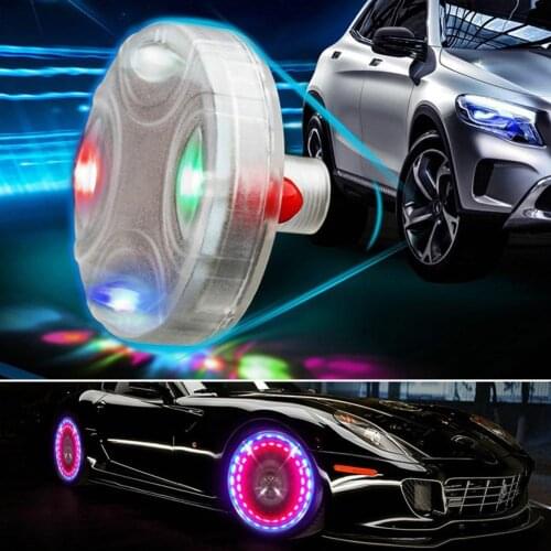 Car Auto Wheel Hub Tire Solar Color LED Decorative Light Solar Energy Flash