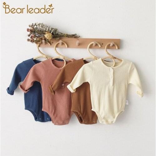 Bear Leader Infant Newborn Boys Girls Casual Bodysuit New Spring Autumn Long Sleeves Clothing Toddler Fashion Rompers Outfits