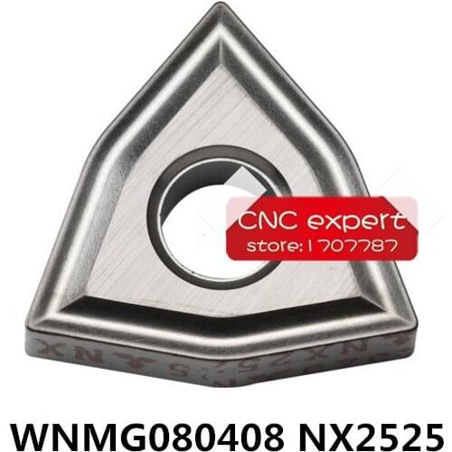 Free Shipping 10PCS cutting blade WNMG080404 NX2525/WNMG080408 NX2525 Turning blade,Suitable for MWLNR/WWLNR series Lathe tool