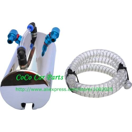 Free Shipping: Silver Color Aluminum Engine Oil Catch Tank High Preformance Oil Catch Can