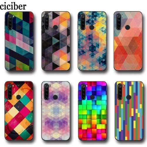 Color Plaid Case for Redmi Note 9 9S 8T 8 K30S 9i 9A 9C 8A for Xiaomi Mi Note 11 10T A3 9 9T 8 Pro Lite Ultra Black Silicone