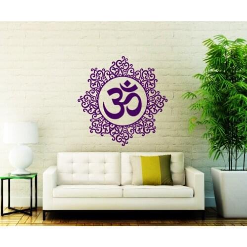 Mandala Flower Decal Special Design Fashion Bedroom Wall Sticker Moroccan Pattern Beautiful Bohemian Style Vinilos Decal SYY004