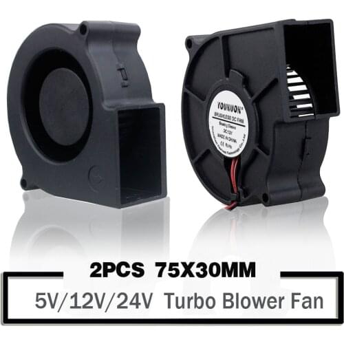 DC 5V 12V USB/2PIN 75mm 75x30mm 7530 7cm 70mm Air Flow Cooling Blower Fan