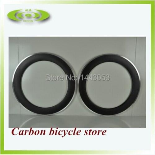 Hot sale!!! cycling carbon fiber road bike parts 80mm 3k clincher rims 700c carbon clincher wheels with alloy braking