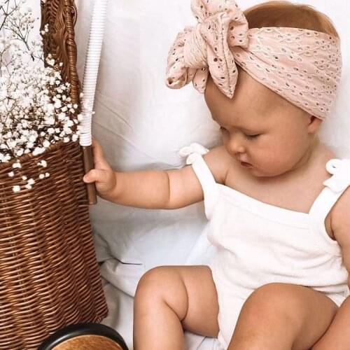 Summer Mesh Baby Girls Headband Turban Cute Bowknot Newborn Infant Hair Band Elastic Infant Toddler Baby Hair Accessories