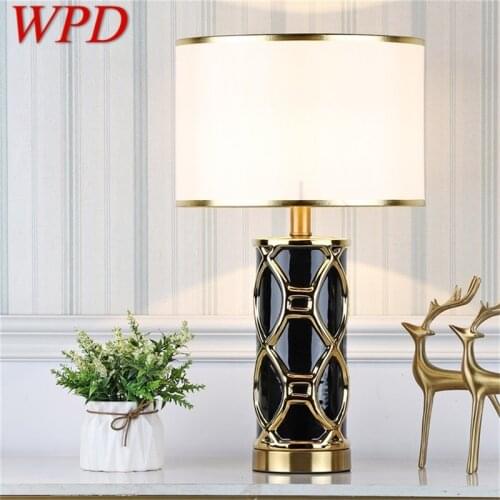 WPD Table Lamps Desk Luxury Contemporary Fabric Light Decorative For Home Bedside Bedroom