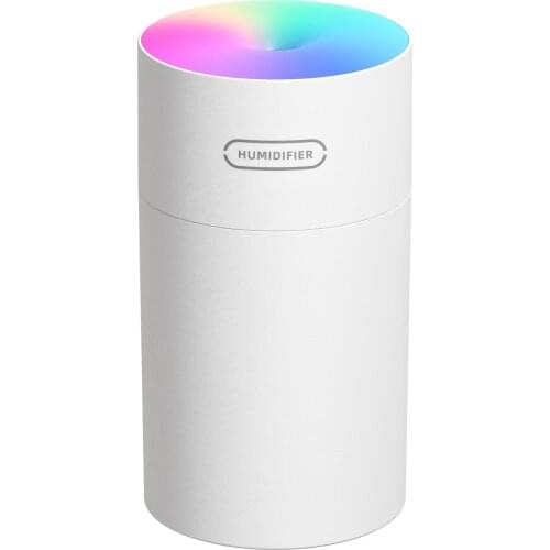 TOOLIKEE 270ml Mini Desktop Air Humidifier with Colorful Lamp for Home Essential Oil Diffuser Ultrasonic Aroma USB Humidificador