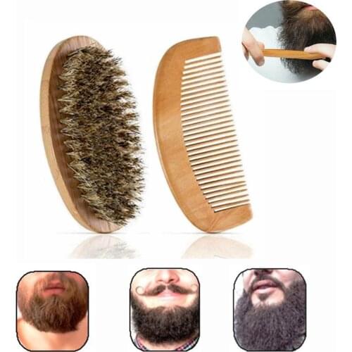 Natural Hemu Beard Brush For Men Bamboo Face Massage That Works Wonders To Comb Beards and Mustach beauty accessories
