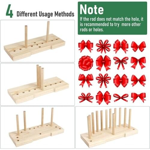 2021 New Multipurpose Bow Maker for Ribbon Wooden Tool for DIY Crafts Valentines Day 2020 trend