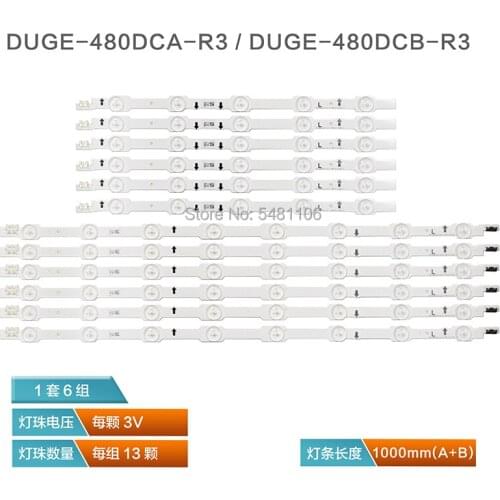 Nuevo para Samsung UA48HU6008J/UA48HU5900J Barra de lámpara DUGE-480DCA-R4/DCB-R3 UA48HU6008J/UA48HU5900J DUGE-480DCA-R4/DCB-R3