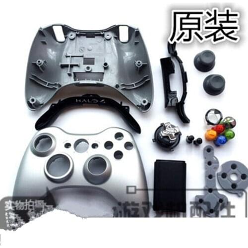For Microsoft Xbox 360 Gamepad Limited Edition Original Silver Controller Housing Shell Replacement Shell Case Cover Buttons