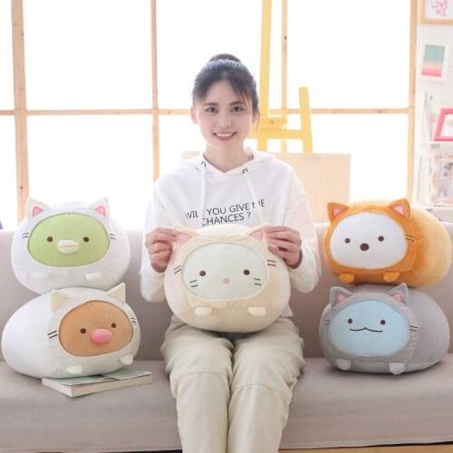Plush Stuffed Corner Bio Toys Plush Animals Soft Pillow Stuffed Dinosaur Cat Dolls Japan Cartoon Sumikko Gurashi Toys for Kids