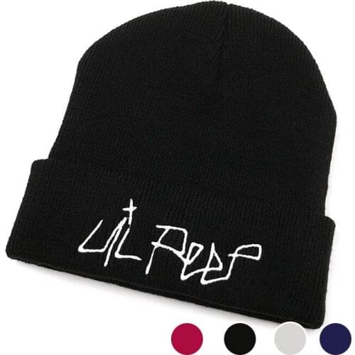 Casual Love Lil Peep Beanies Embroidery Warm Soft Knitted Hat Hip-hop Bonnet Unisex