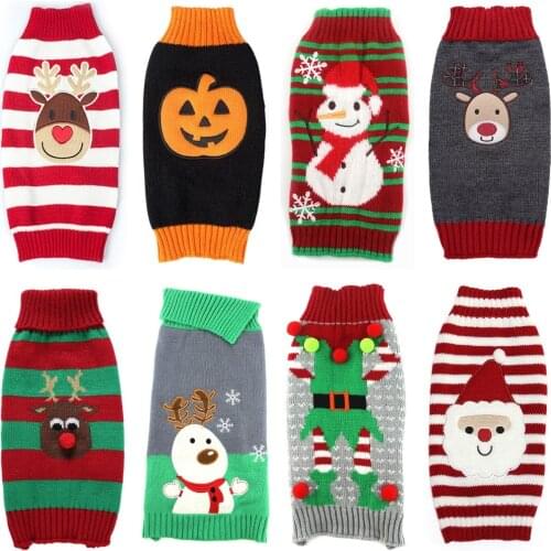 Christmas Pet Dog Clothes For Small Large Dogs Xmas Puppy Big Dog Sweater For French Bulldog Yorkies Dogs Pets Clothing Pullover
