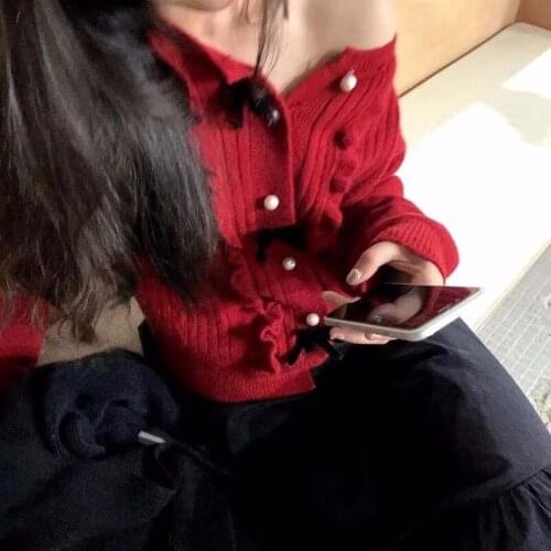 Christmas and New Year bow cardigan, bow cardigan, sweet cardigan