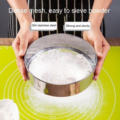 Mesh Strainer High Hardness Anti-rust 60 Mesh 304 Stainless Steel Professional Round Flour Sifter Baking Tool Practical Filter