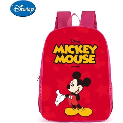 Disney Minnie School Backpacks Micky Mouse Kindergarten Book Bag 12inch Pink Children School Bags Mochila Infantil