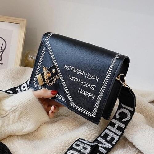 Letters Decoration Shoulder Bag Crossbody Bags for Women 2021 Summer PU Leather Purses and Handbags Adjustable Shoulder Strap