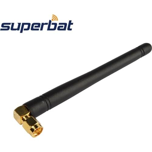 Superbat 434Mhz 2dbi Rubber 112mm Aerial Signal Booster GSM Antenna Black SMA Male Plug RA for Ham Radio