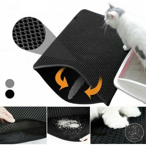 Waterproof Pet Cat Litter Mat Single Layer Cat Litter Catcher Mat Trapping Pets Box Mat Pet Product Bed For Cats House Clean