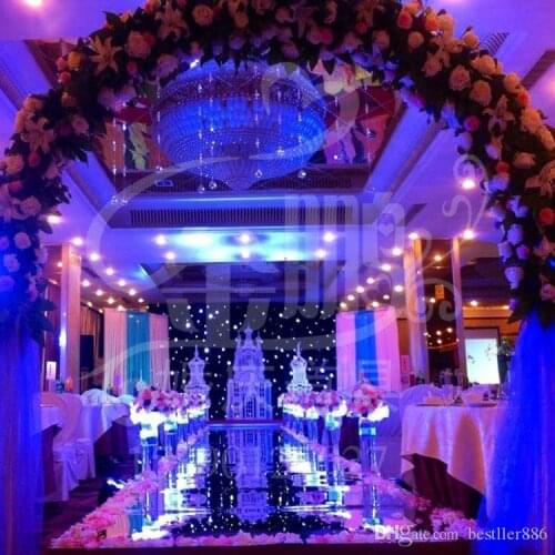 Upscale wedding centerpieces 1 m/1.2m/1.5m 1.8m /2 m Wide Shiny Wedding Decoration Aisle Runner T Station Mirror Carpet Supplies