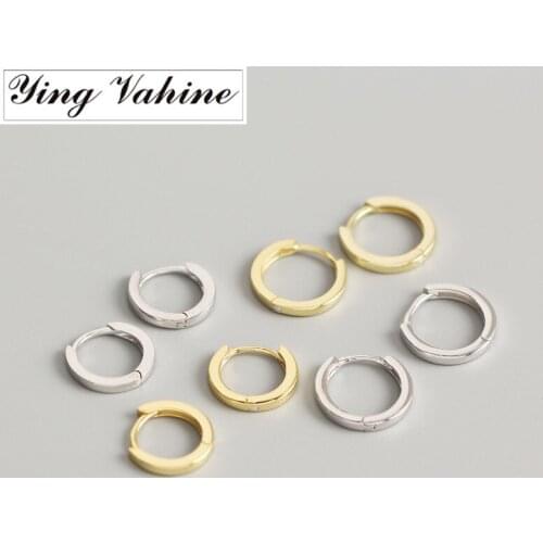 Ying Vahine 100% 925 Sterling Silver Small Round Hoop Earrings for Women